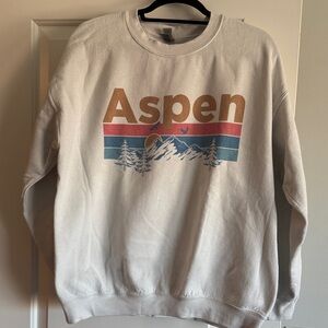 Gildan Men's Crewneck Sweater - White with Graphic